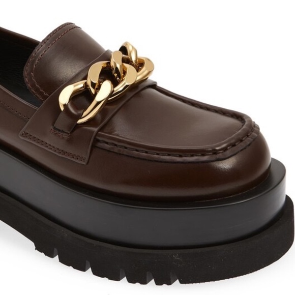 Jeffrey Campbell Recess Platform Loafer - Women's Size 7.5 - BROWN/ GOLD - Picture 2 of 2